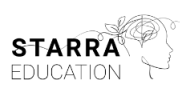 Starra Education company logo highlighting social media design and branding work.